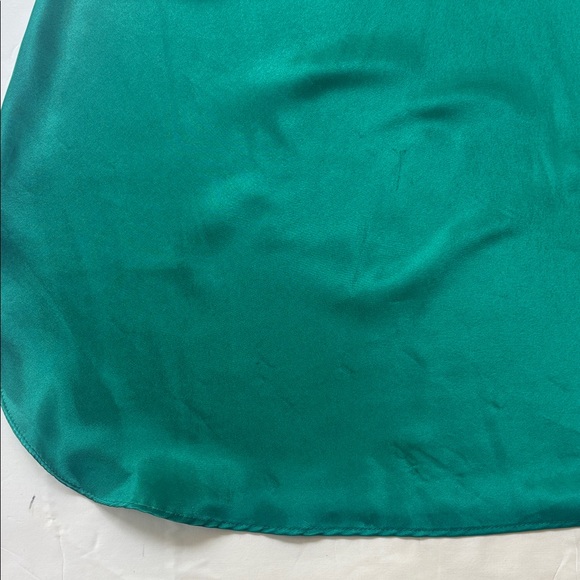 Vintage 90s Victoria’s Secret Gold Label Satin Robe Chemise Slip Set Large Green - Picture 4 of 17